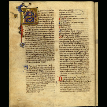 Capolettera a foglia d’oro, (1220-1224)
c. 80v.